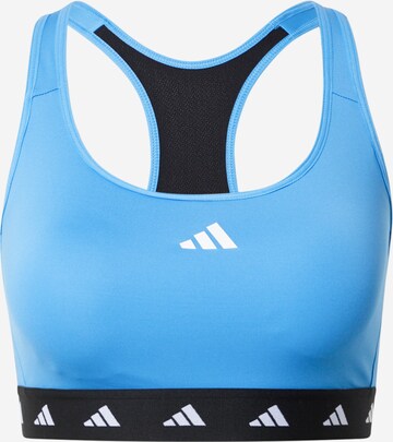 ADIDAS PERFORMANCE Sports Bra 'Powerreact' in Blue: front