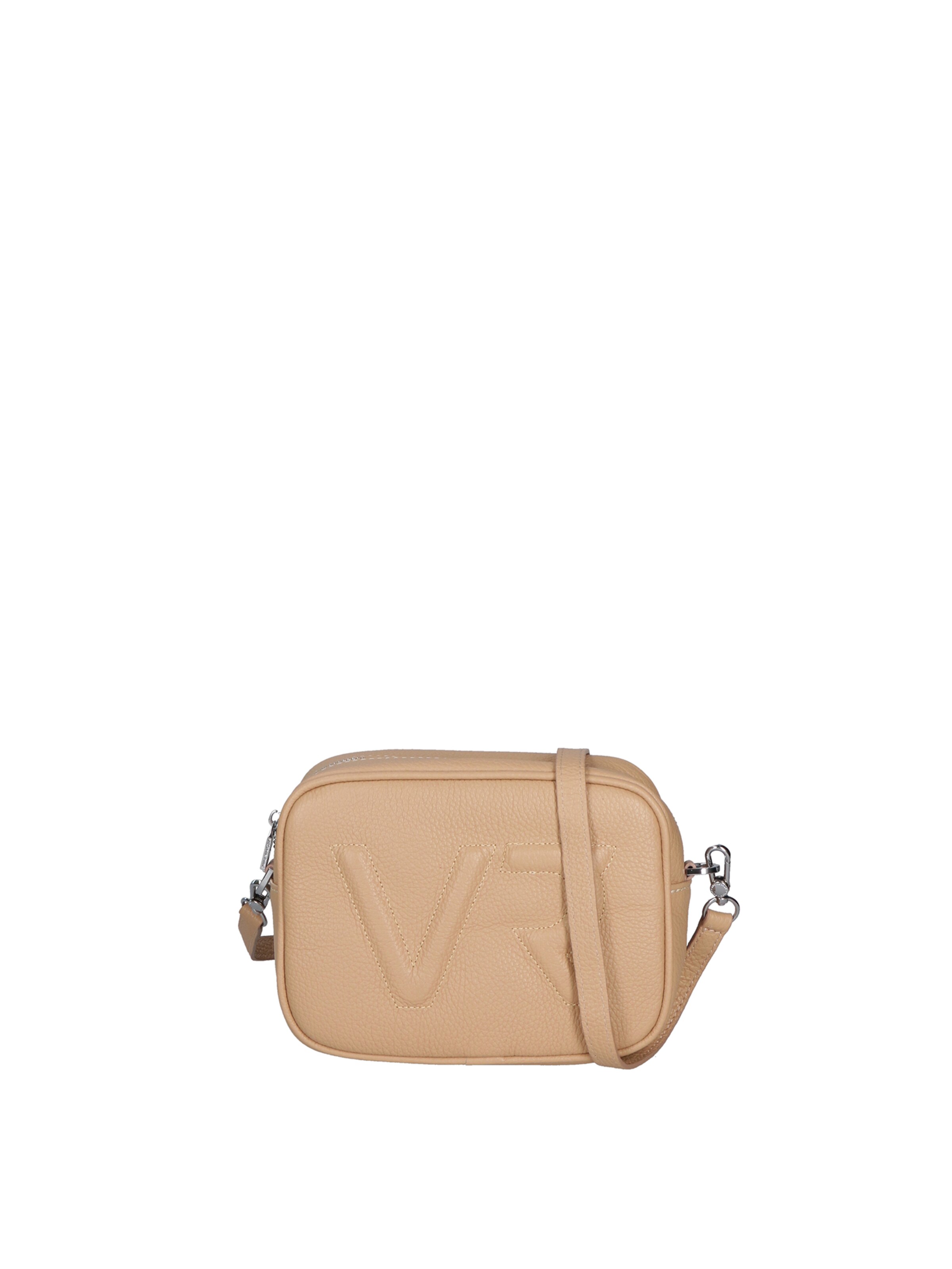 Borsa a tracolla 'Borsa a Tracolla Donna Pelle Virginia Rhinè Zip' di Virginia Rhinè in beige: frontale