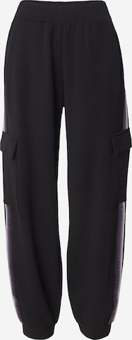 EA7 Emporio Armani Tapered Urheiluhousut 'NATURAL VENTUS7' värissä musta: etupuoli