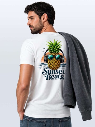 Neverless Shirt 'Sunset Beats' in White