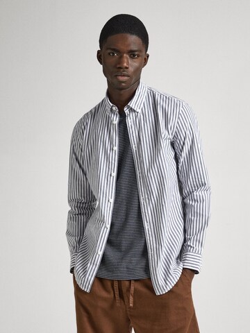 Pepe Jeans Regular fit Button Up Shirt ' PIGDON ' in Grey: front