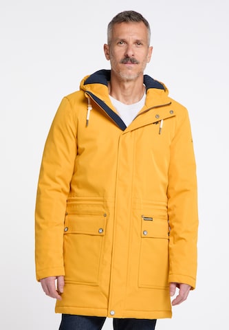 Schmuddelwedda - Parka de inverno em amarelo: frente