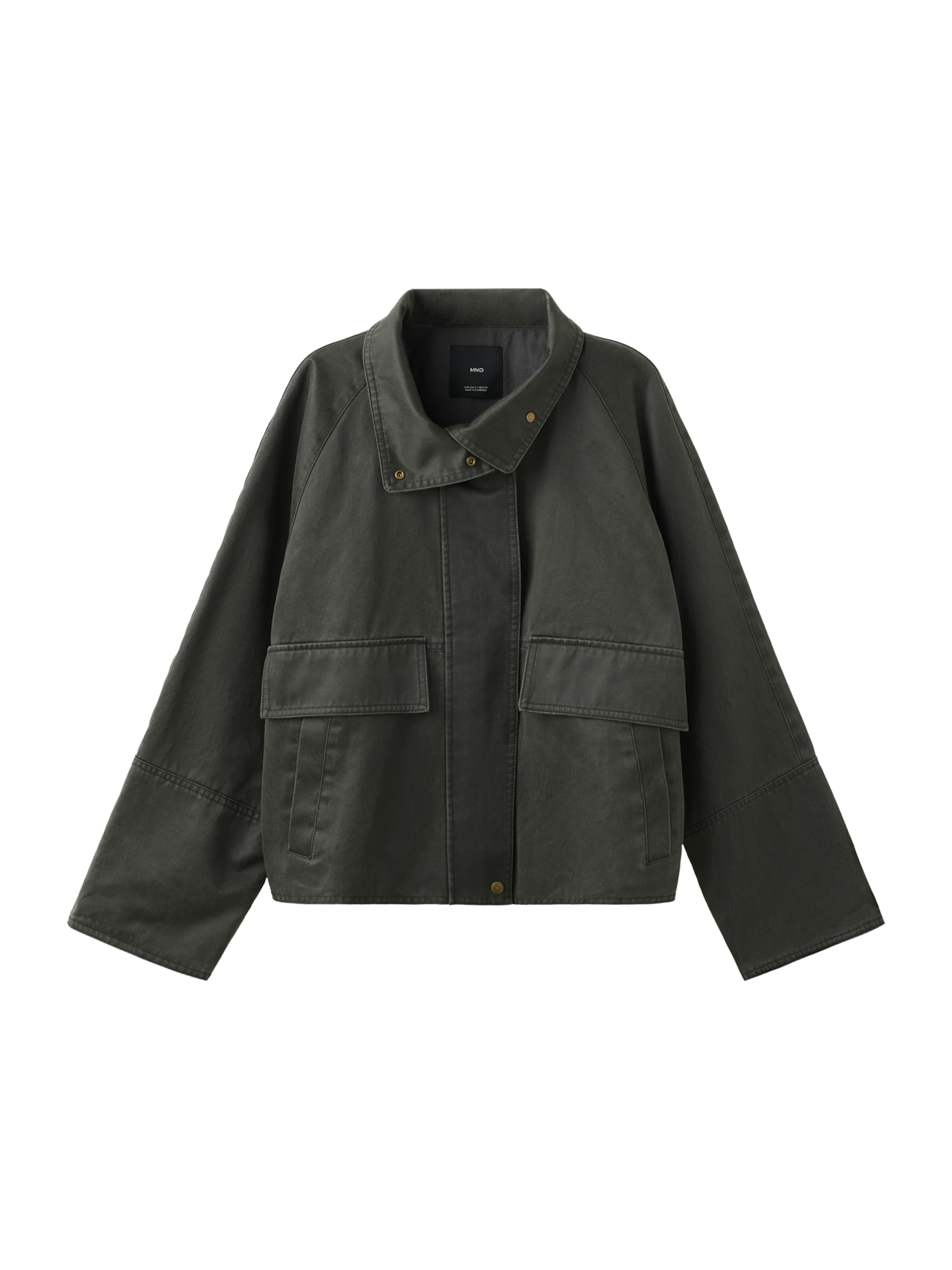 MANGO Átmeneti dzseki 'Matcha' - zöld: elől