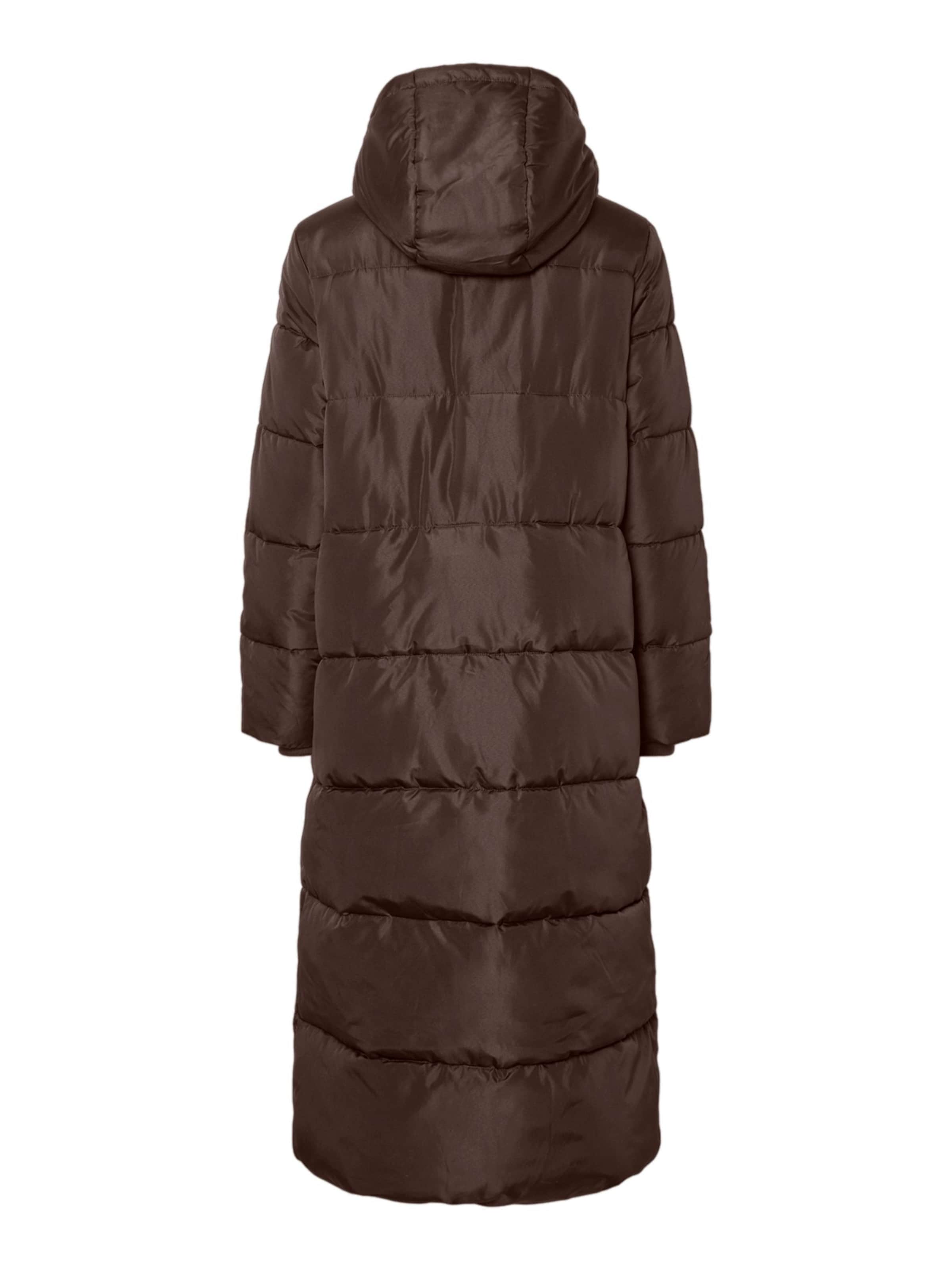 PIECES Vinterfrakke 'PCMADDIE' i brun