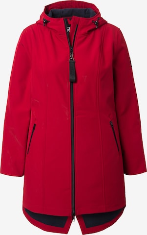 Ulla Popken Weatherproof jacket in Red: front