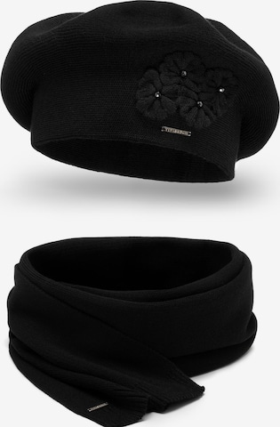 Vivisence Beanie '7006 Set' in Black: front