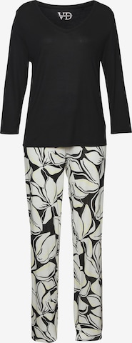 Pyjama VIVANCE en noir : devant