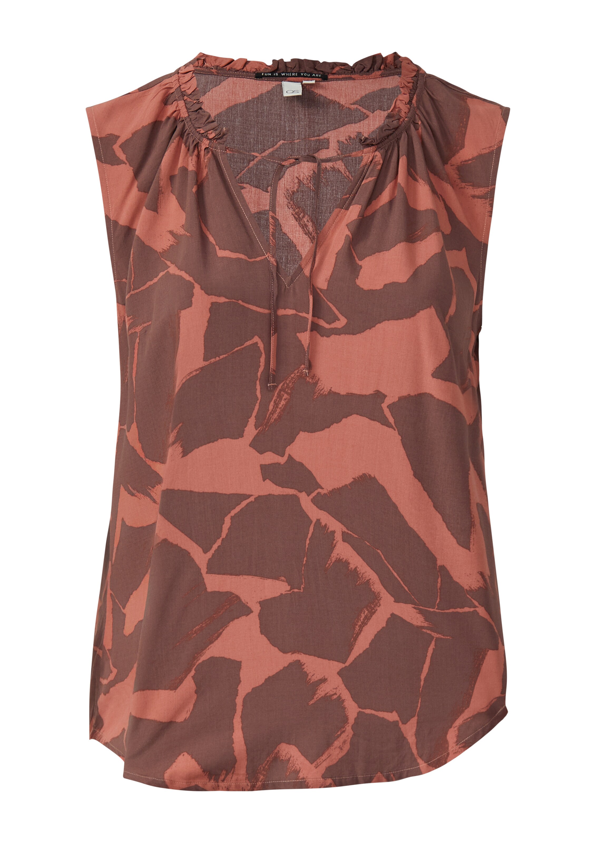 Chemisier QS en orange : devant