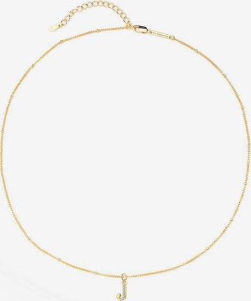 Collana 'Letter J.' di Hey Happiness in oro: frontale