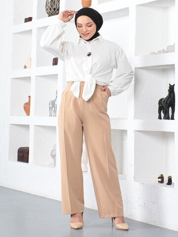 MODAMIHRAM Regular Broek in Beige