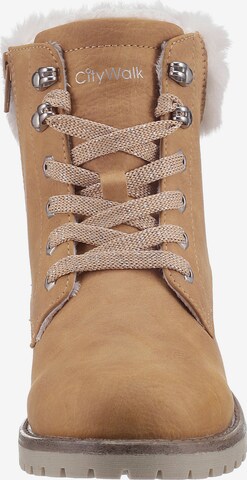 CITY WALK Lace-Up Ankle Boots in Brown