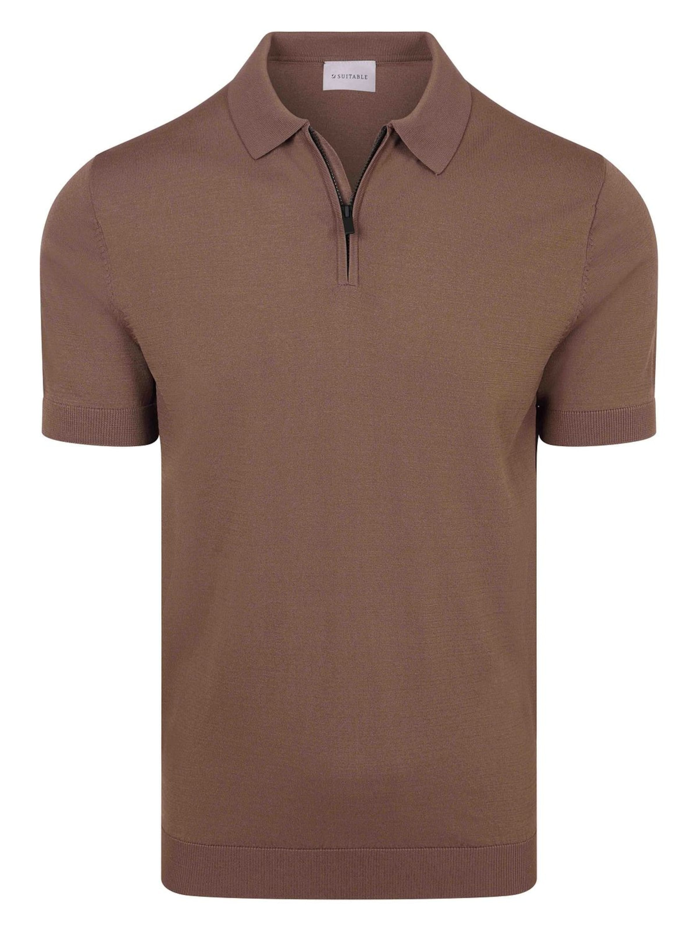 Suitable Shirt 'DAP' in Bruin: voorkant