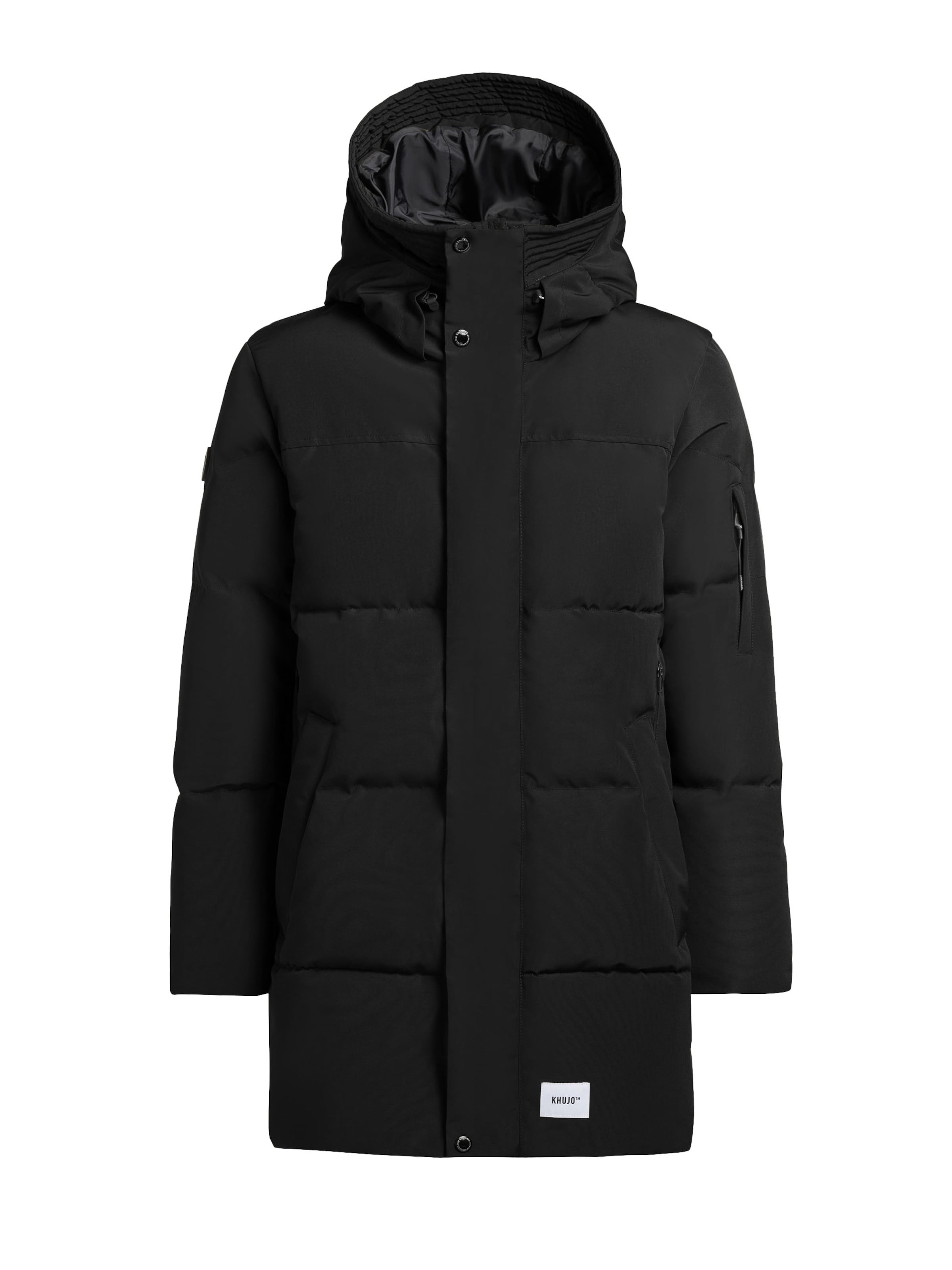 khujo Zimní kabát 'Zeno' – černá: přední strana