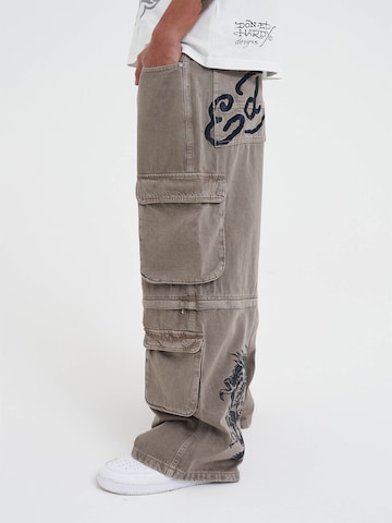 Ed Hardy Loosefit Jeans i beige