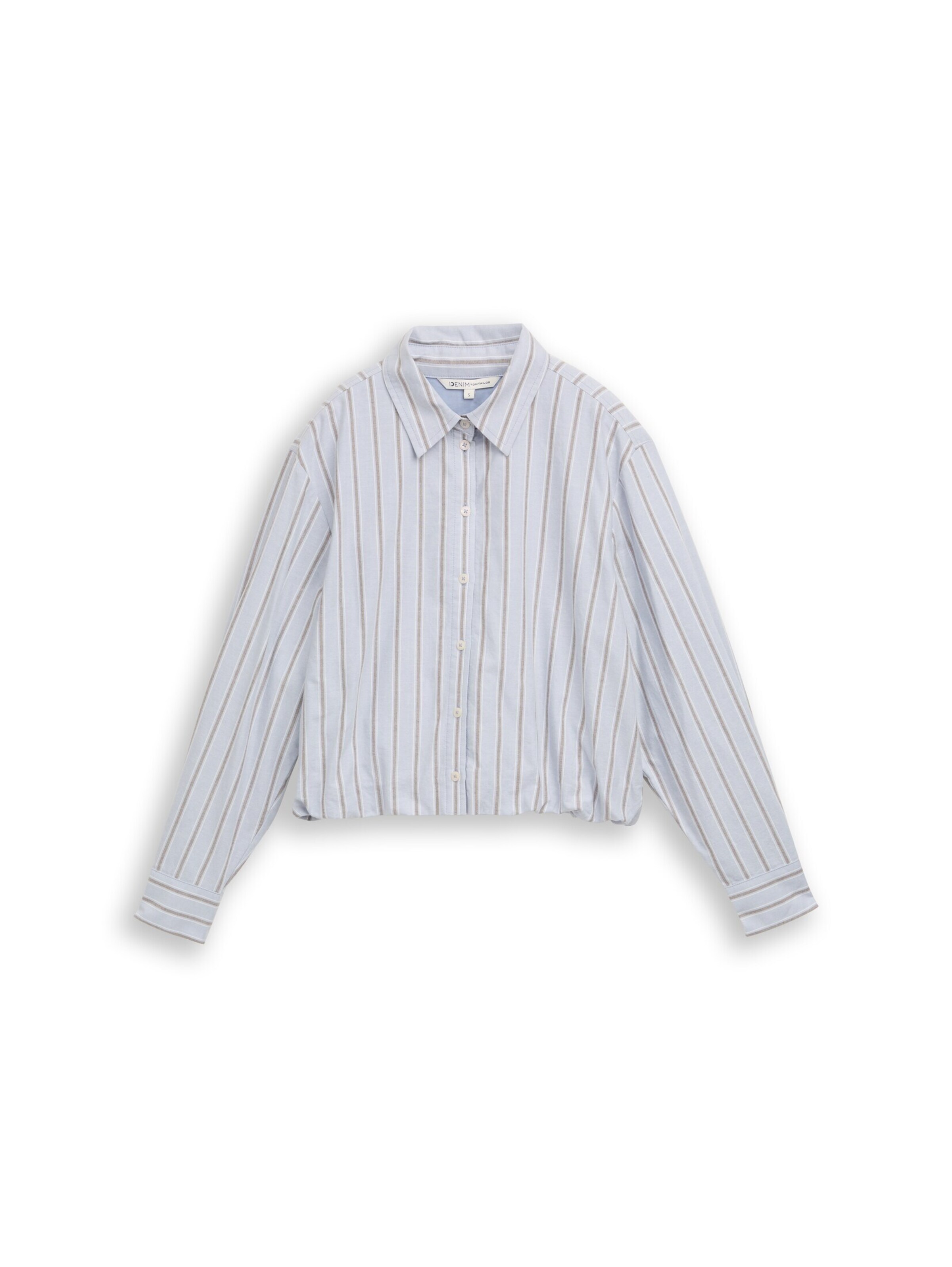 TOM TAILOR DENIM Blouse in XXL in de kleur Blauw / Grijs / Wit, Productweergave