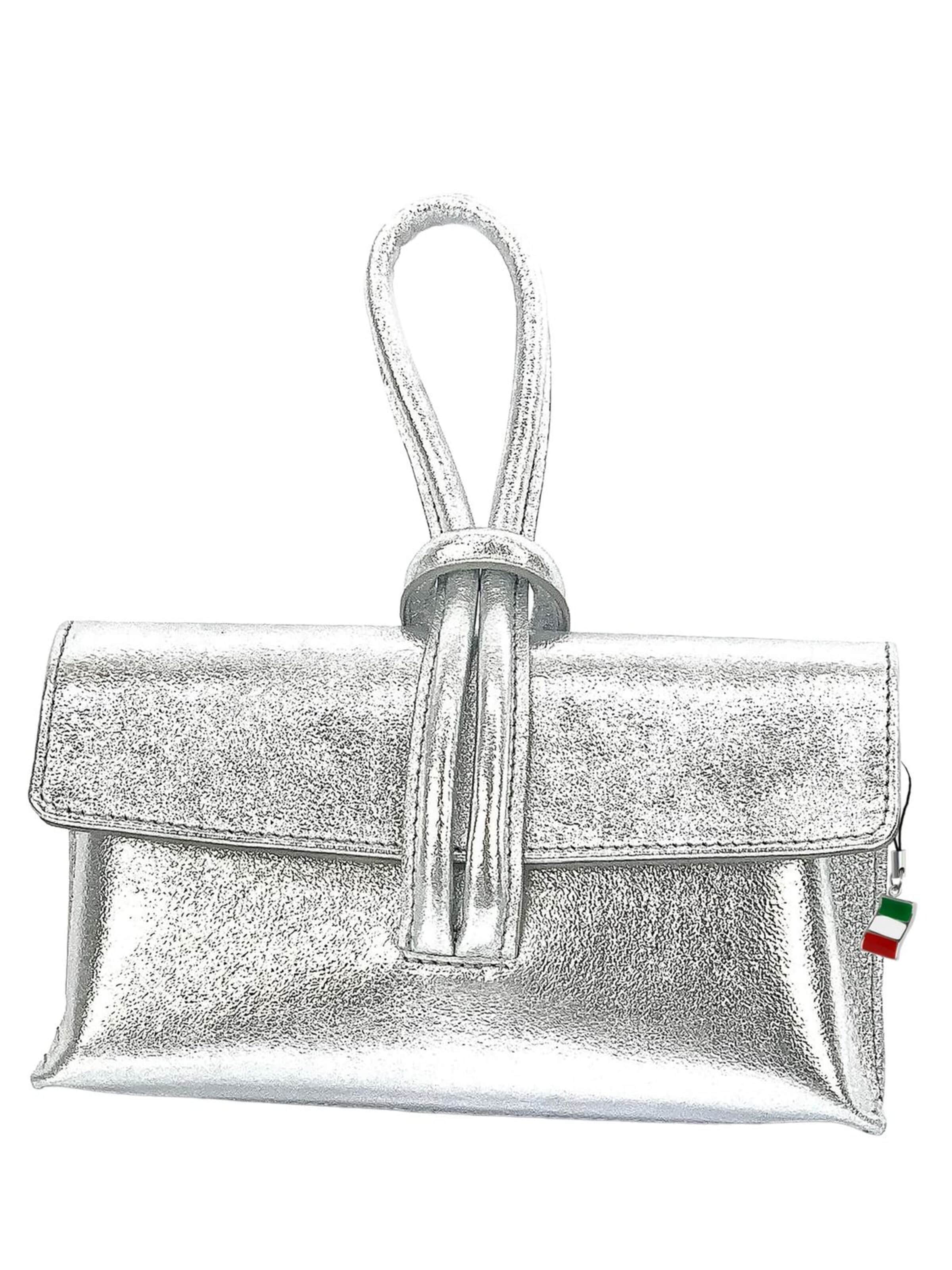 Florence Crossbody Bag in Silver: front