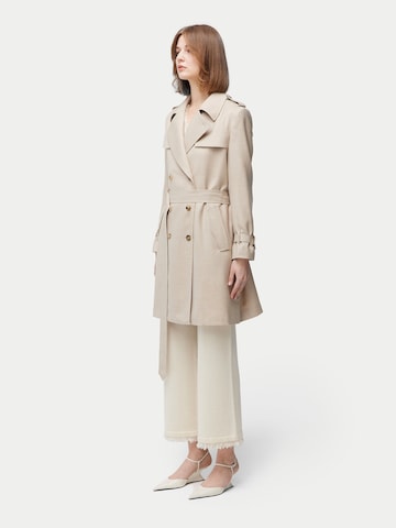 GOBI Cashmere Between-Seasons Coat in Beige