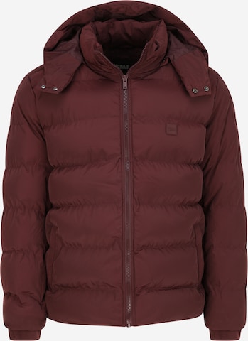 Urban Classics Zimní bunda – červená: přední strana