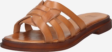 Bata Mules in Brown: front