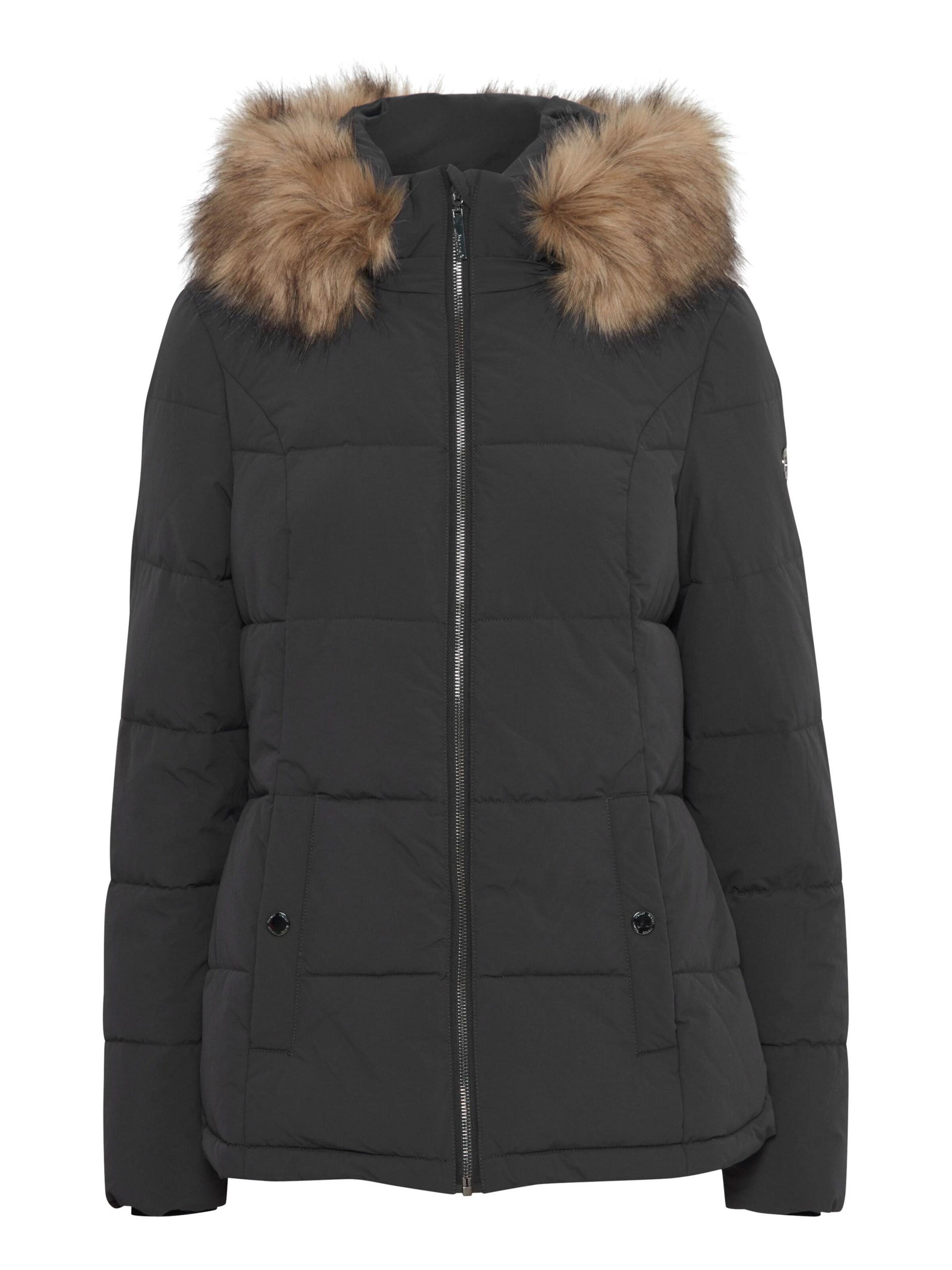 Fransa Winter Jacket 'Marna Ja 2' in Grey: front