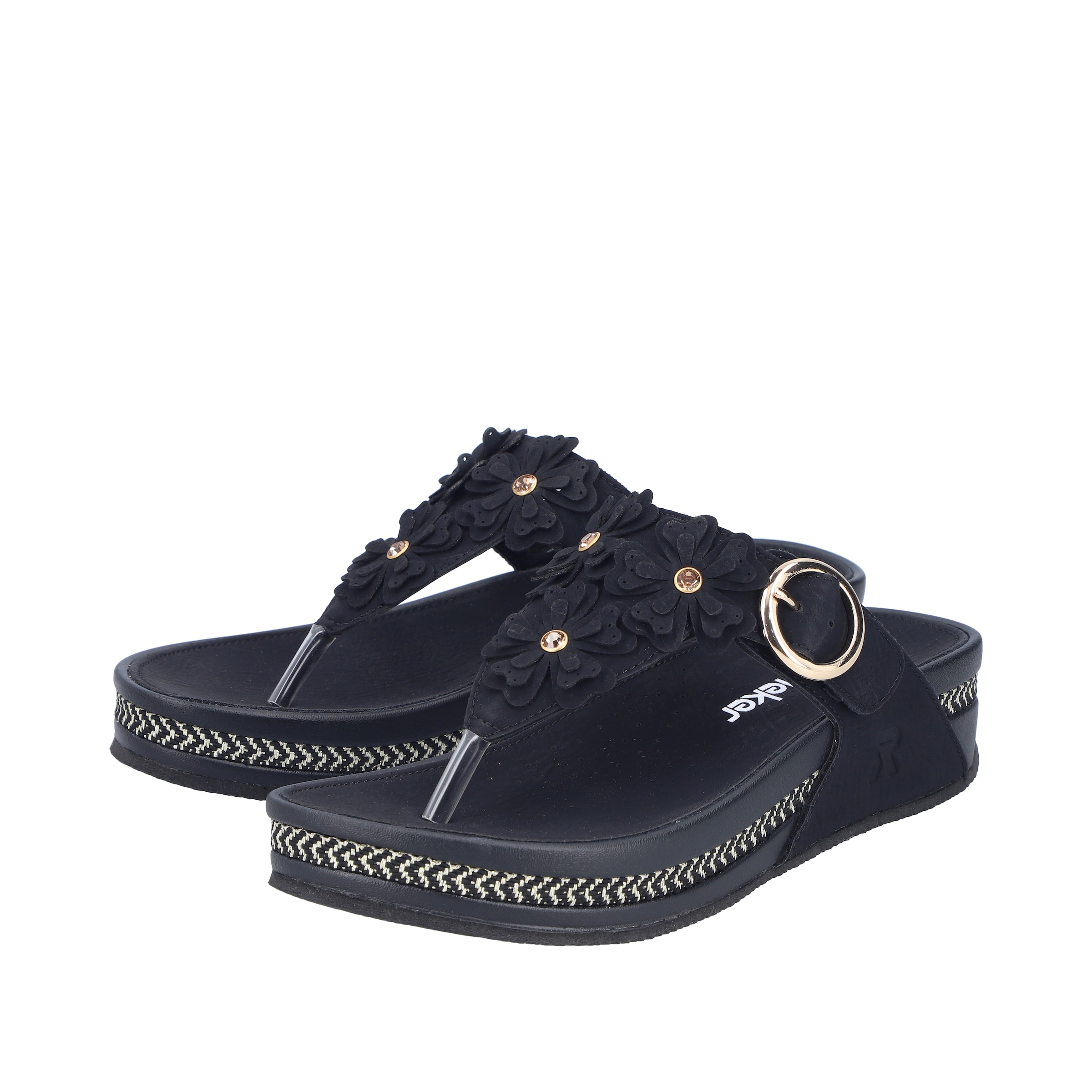 Tongs Rieker en noir