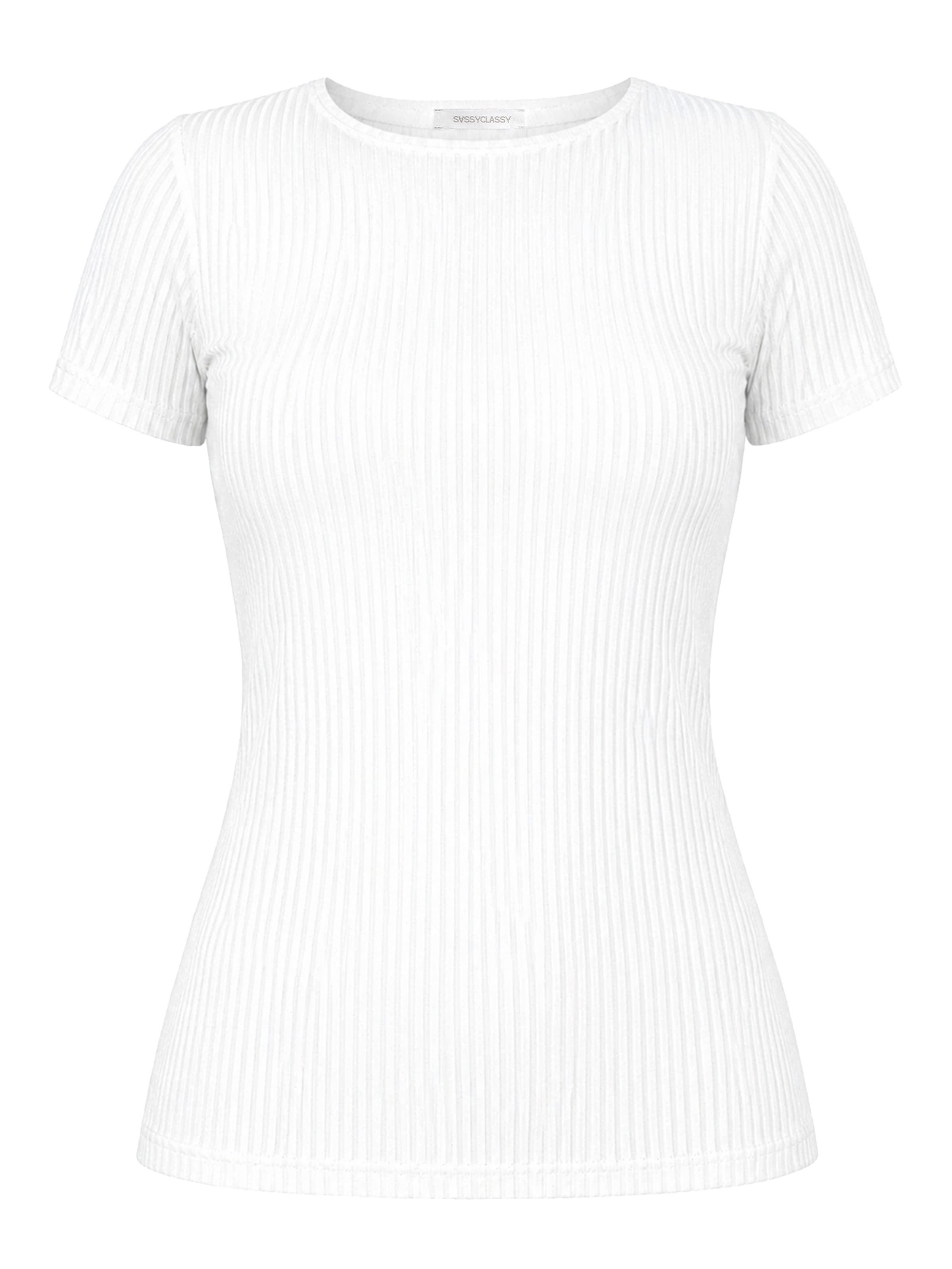SASSYCLASSY Shirt‌‌‌‌‌‌ in Weiß: Vorderseite