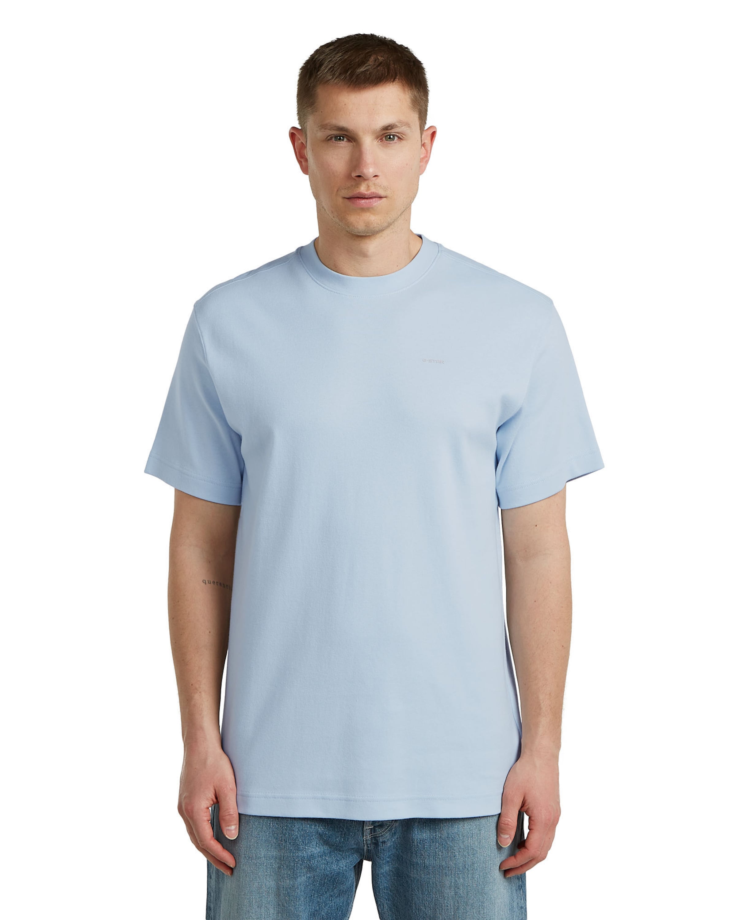 G-STAR Shirt 'True Regular T-Shirt' in Blauw: voorkant