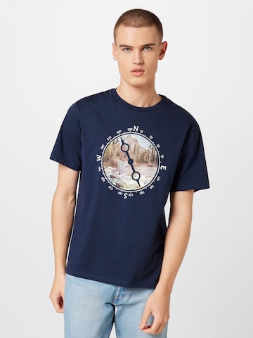 ABOUT YOU T-Shirt 'Carl' in Blau: predná strana