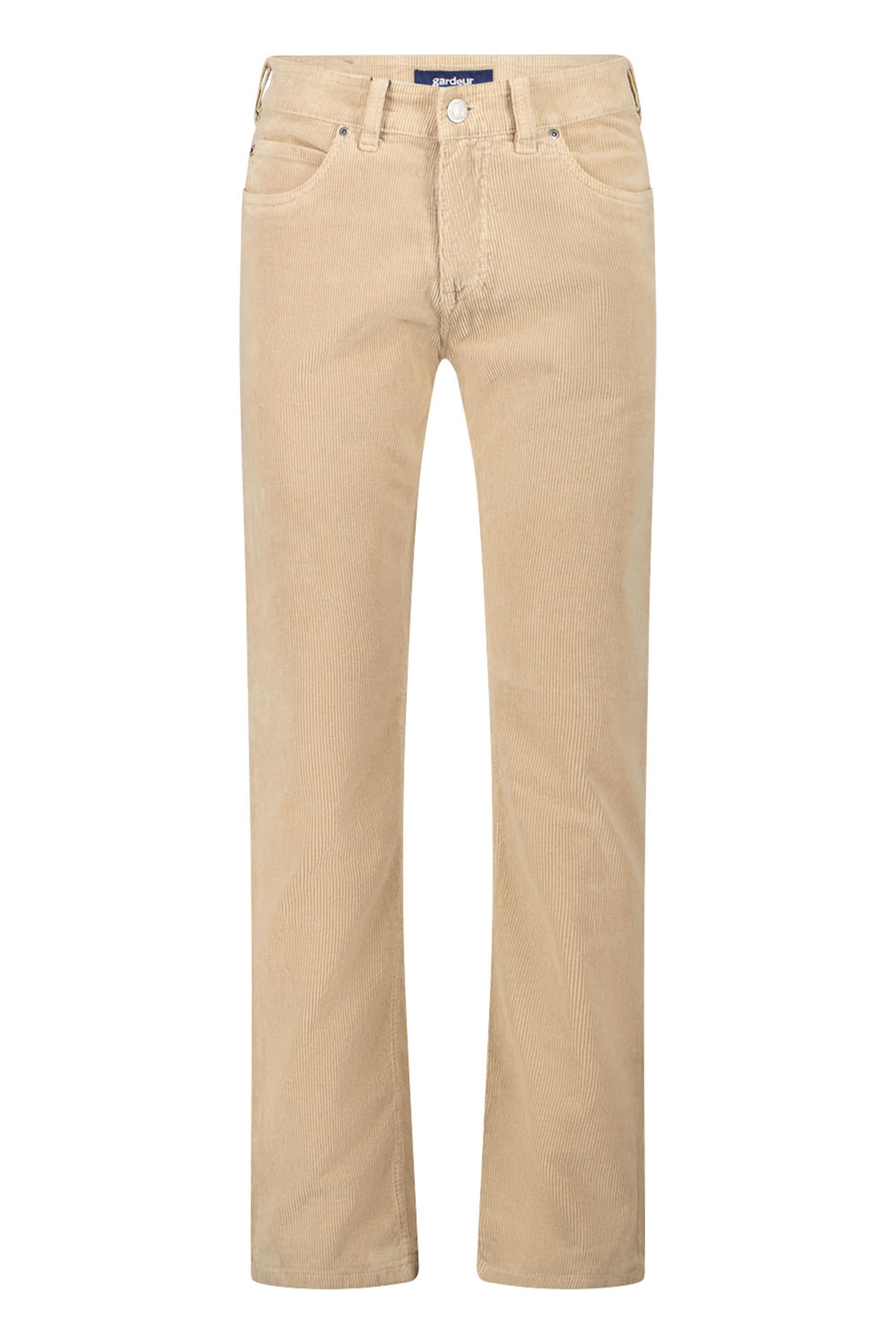 Gardeur Slimfit Broek in Beige: voorkant