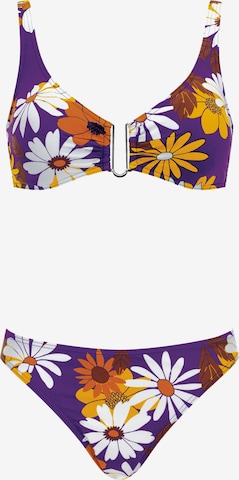 Bustier Bikini OLYMPIA en violet : devant