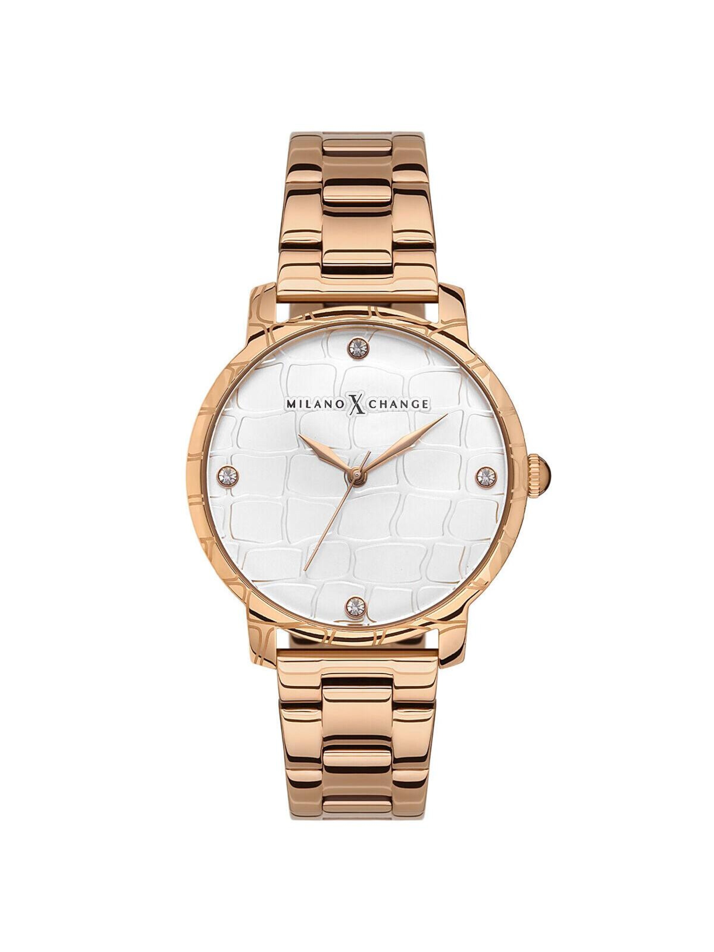 Orologio analogico di Milano X Change in oro: frontale