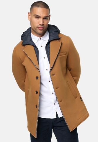 INDICODE JEANS Between-Seasons Coat ' Apostolos ' in Brown