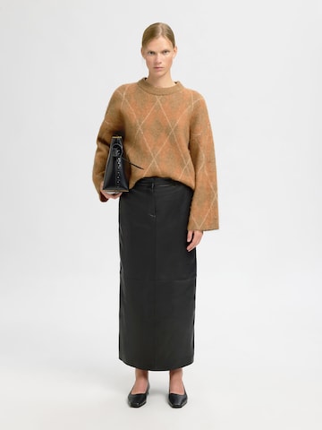 SELECTED - Jersey 'SLFLULU' en marrón