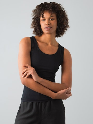 Honest Basics Top in Zwart: voorkant