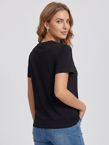 T-shirt 'Women's Short Sleeve Shirt Summer Tops' LapaPlus en noir