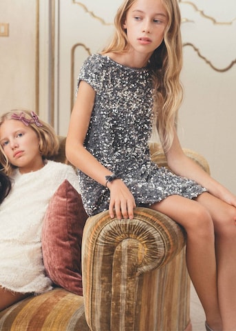 MANGO KIDS Dress in Silver
