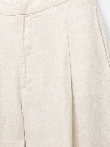 Wide Leg Pantalon Pull&Bear en blanc