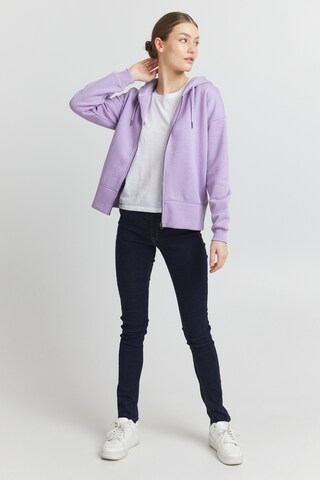 Oxmo Zip-Up Hoodie 'Holunder' in Purple