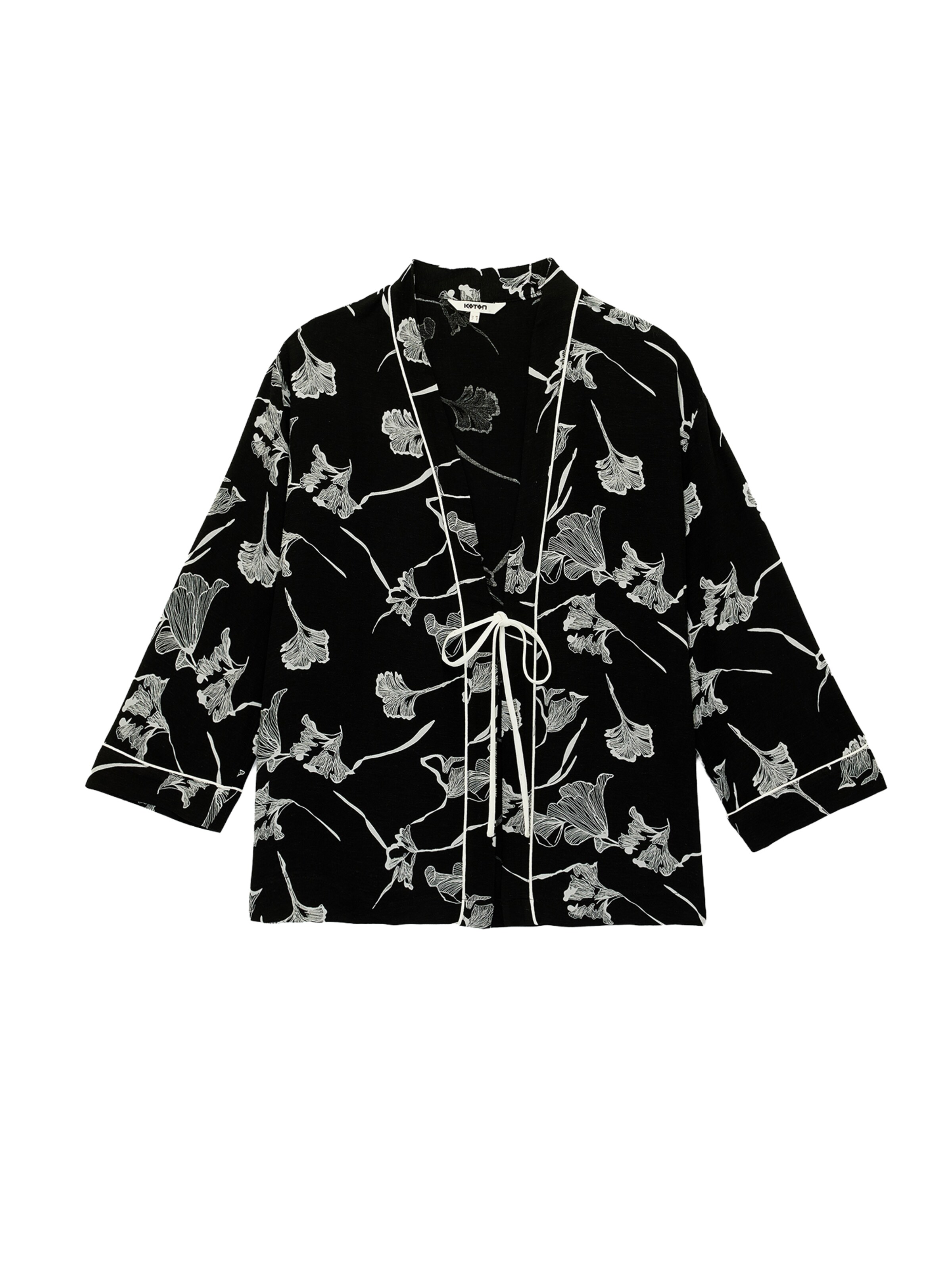 Koton Kimono in Black: front