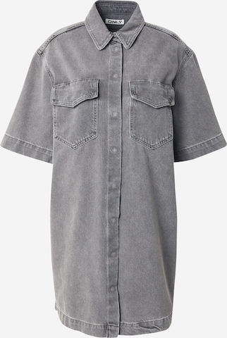 ONLY - Vestido camisero en gris: frente