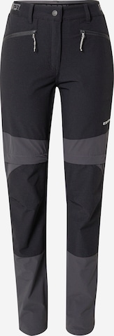 ICEPEAK Regular Outdoor Pants 'BRADLEY' in Grey: front
