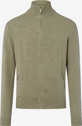 Andrew James Gebreid vest in Groen: voorkant