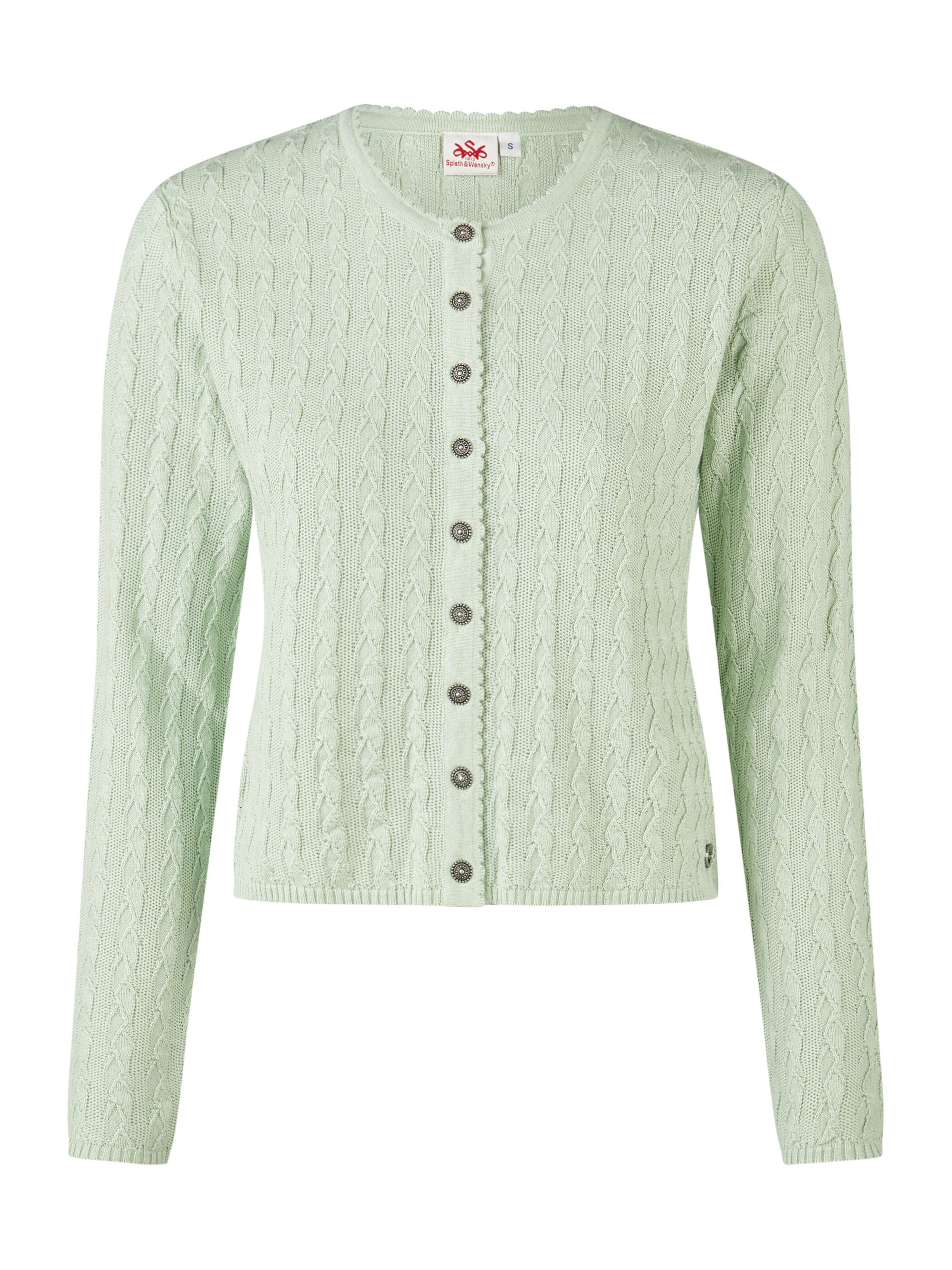 SPIETH & WENSKY Gebreid vest 'Hummeltal' in Groen: voorkant