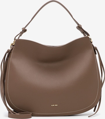 Borsa a sacco 'Hilary' di Suri Frey in beige: frontale
