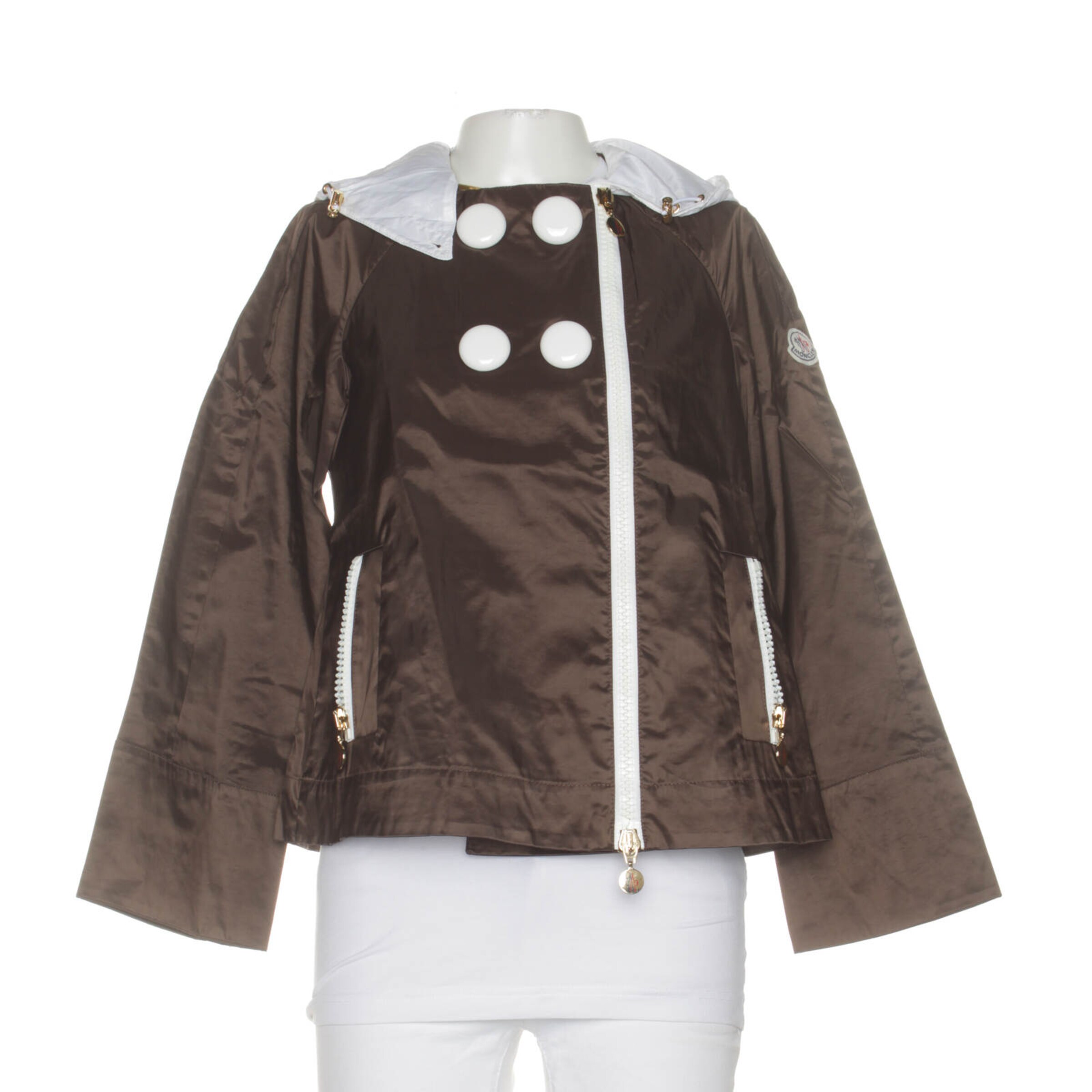 MONCLER Übergangsjacke XS in Braun: Vorderseite