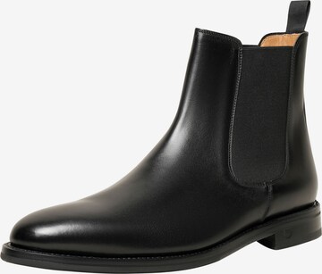 Henry Stevens Chelsea boots 'Marshall CB' in Zwart: voorkant