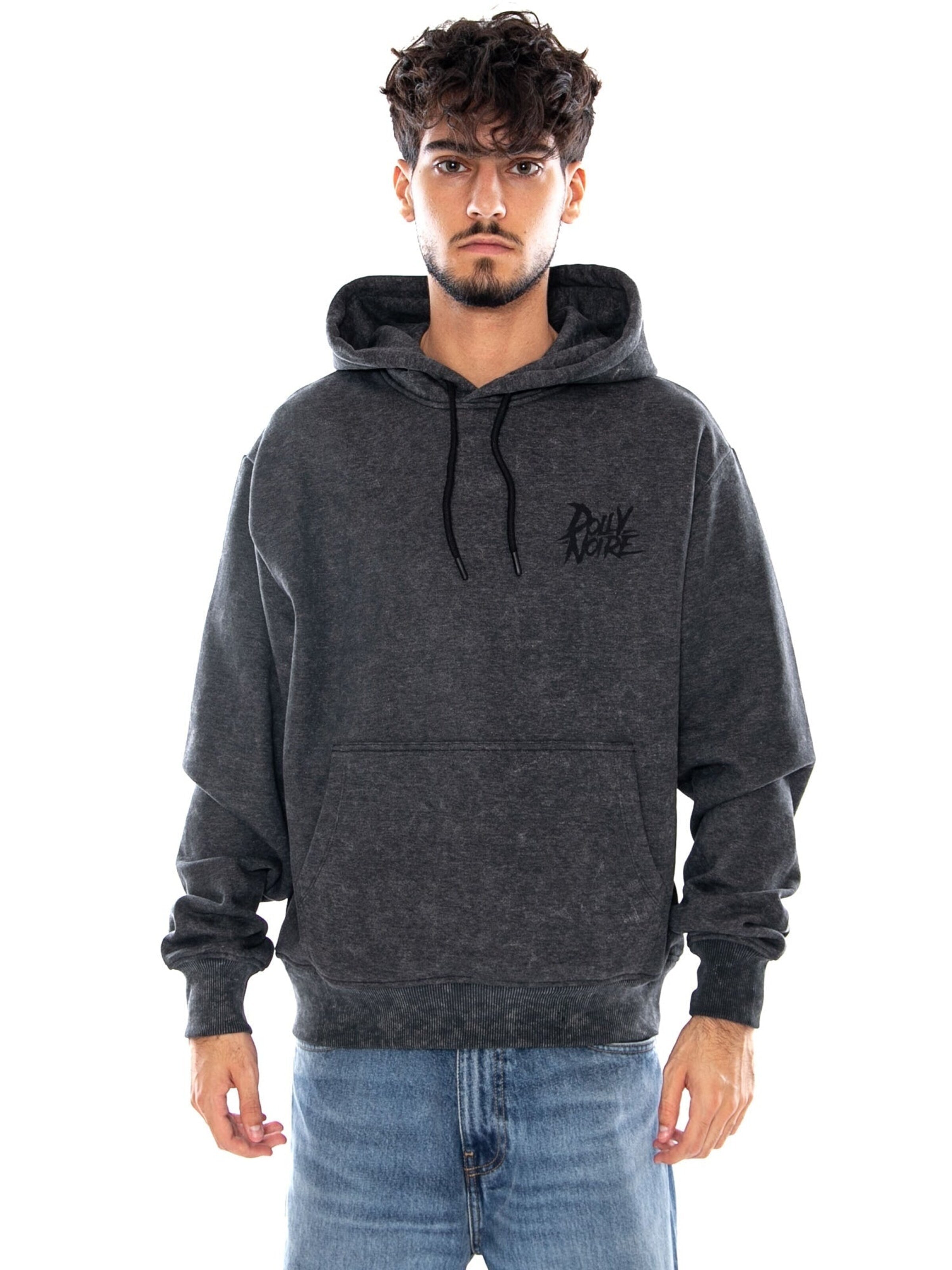 Felpa 'HEAVEN FALLS HOODIE ACID BLACK' di DOLLY NOIRE in nero