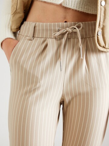 ONLY Slimfit Bandplooibroek 'ONLPoptrash' in Beige