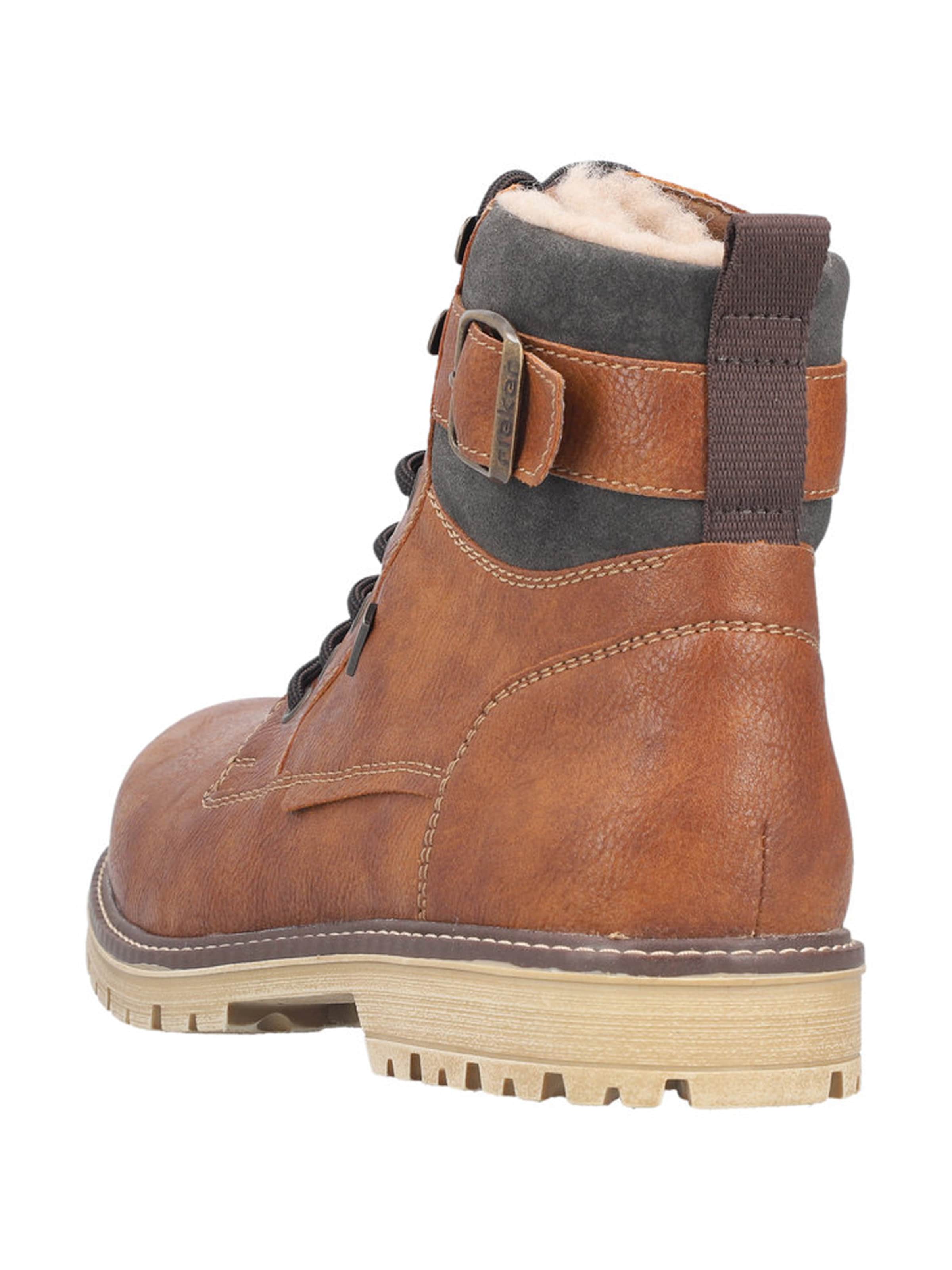 RiekerČizme na vezanje - smeđa boja