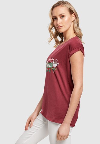 ABSOLUTE CULT Shirt 'Friends - Festive Central Perk' in Rood